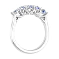 thumbnail image 2 of 1 Carat (ctw) 5-Stone Diamond Wedding Band Ring in 14K White Gold (Ring Size 4.25), 2 of 5