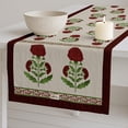 thumbnail image 1 of Vargottam Floral Print Cotton Table Runner by Vargottam - Double Layer with Border - Washable Runner - Decorative Table Linen for Dining & Everyday Use, 1 of 6