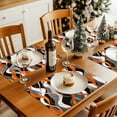 thumbnail image 4 of Orange Black Grey Abstract Stripe Placemats Set of 12, Modern Twisted Lines Table Mats Washable Heat-Insulation Non-Slip Place Mats for Kitchen Dinner Table Indoor Outdoor Decor,13x19 Inch, 4 of 9