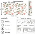 thumbnail image 2 of VEELIKE 17.7''x118'' Soft Pink Floral Wallpaper Peel and Stick Vintage Peony Floral Contact Paper for Cabinets Shelves Self Adhesive Removable Wallpaper Flower Wall Mural for Bedroom Bathroom Nursery, 2 of 9