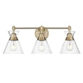 thumbnail image 2 of Golden Lighting Malta 3-light Vanity in Brushed Champagne Brass, 2 of 7