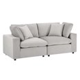 thumbnail image 1 of Modway Commix Down Filled Overstuffed Performance Velvet Loveseat in Light Gray, 1 of 6
