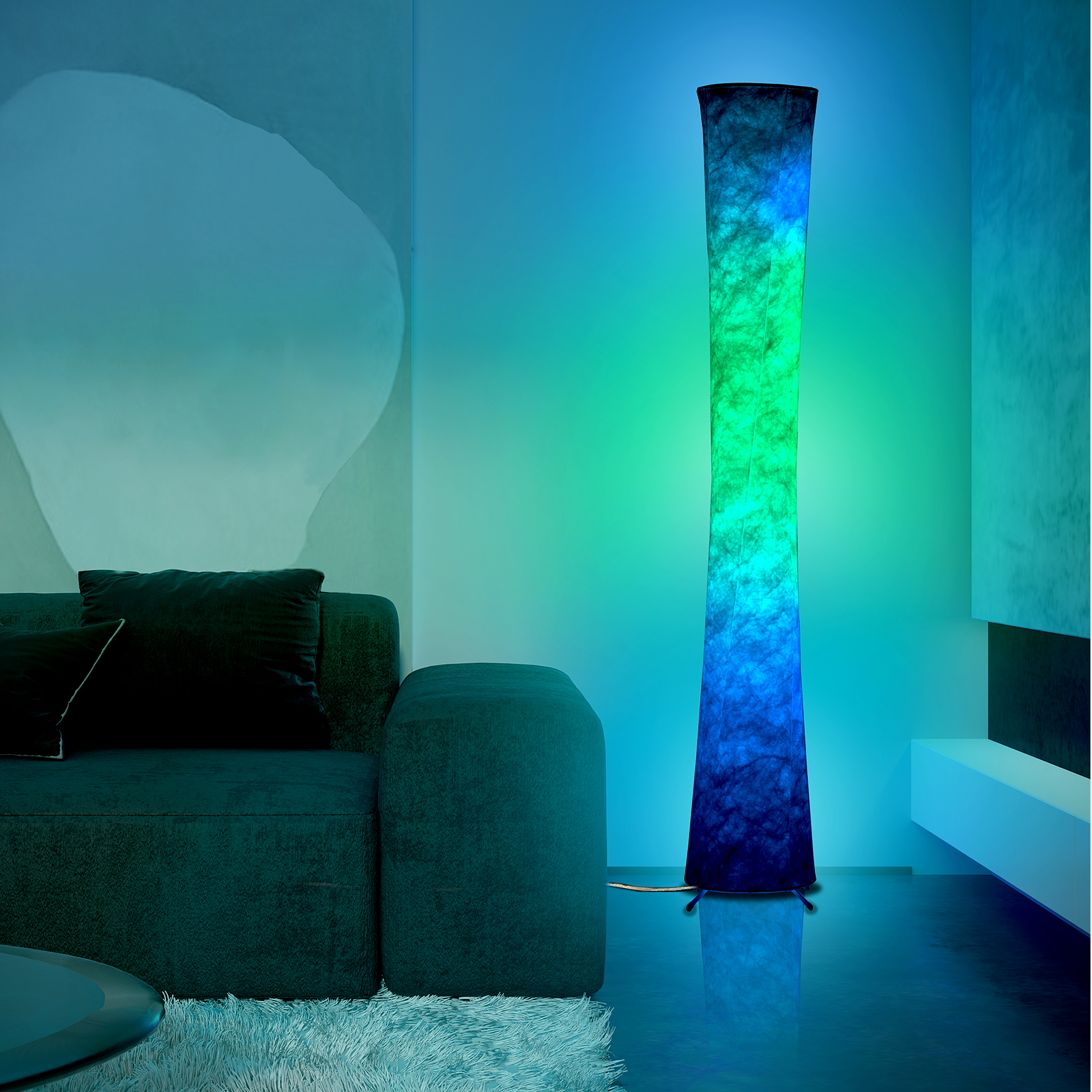 SUNMORY Soft Light LED Floor Lamp, 61'' RGB Color Changing Tall Lamp, Smart Standing  Lamp With Remote Control and APP Control for Living Room, Bedroom and Game  Room