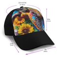 thumbnail image 2 of Naloa Sunflower Turtle Adult adjustable Print Baseball Hat, Patchwork curved brim baseball capfor Men and Women, One Size, 2 of 5