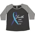 thumbnail image 3 of Inktastic Faith over Fear Hydrocephalus Awareness with Blue Ribbon Women's Plus Size T-Shirt, 3 of 5