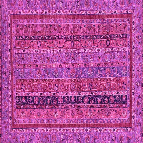 Ahgly Company Indoor Square Abstract Pink Modern Area Rugs, 5' Square