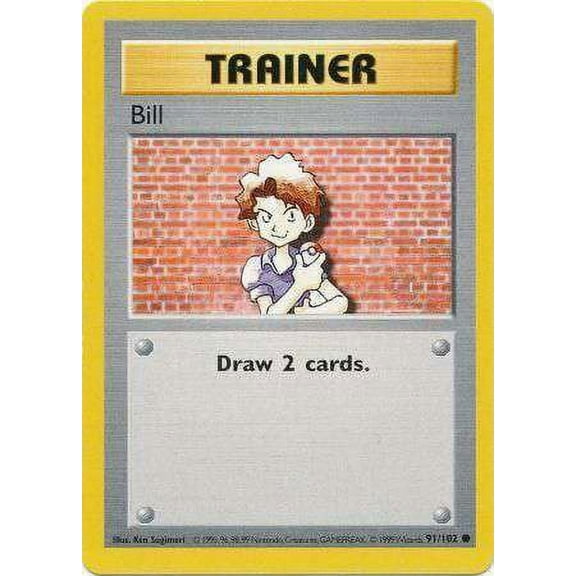 Pokemon Base Set Common Bill #91 (Shadowless)