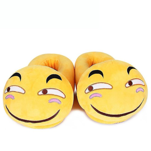 Emoji Clownish Zapatillas de felpa divertidas Zapatillas de anime de invierno cálido para regalos Tamaño libre 28 cm