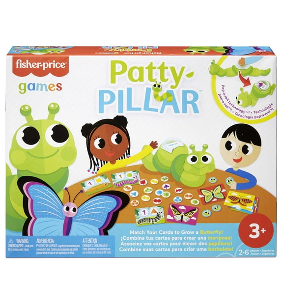 Fisher-Price Patty-Pillar Preschool Kids Game for Family Night, Match & Learn Numbers