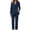Navy, variant on Vivianyo HD Women's Waist Tie Belted Lapel Blazer Pant Sets, Wrap Front Long Sleeve Suit Straight Leg Trouser Two Piece Outfits for Women, Women's Khaki, Sizes M-5XL