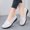 White, variant on Daolelai Women's Fashion Leather Mom Shoes Toe Shoes Solid Color Comfortable Non- Casual Shoes