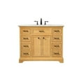 thumbnail image 3 of 42 inch single bathroom vanity in natural wood, 3 of 8