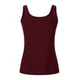 thumbnail image 4 of vigerkar U-Back Workout Tank Tops for Women with Built in Bra, Pads Racerback Sleeveless Gym Athletic Yoga Tops (Red, M), 4 of 4