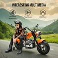 thumbnail image 3 of 36V Ride on Motorcycle for Kids, Powered Electric Motorcycle Bike with Speed up to 15.5MPH, Kids Motocycle with PU Seat/Bluetooth, Ride on Toy for Kids Boys Girls Ages 8-14, Orange, 3 of 9