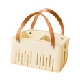 thumbnail image 2 of Canasta de almacenamiento portátil, cesta de ducha con mango, bolso de ducha multipropósito, contenedor de organizador de tocador para el dormitorio Crema, 2 of 8