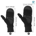 thumbnail image 4 of Deago Winter Warm Fingerless Gloves Convertible Flip Top Mittens Touch Screen Texting Gloves for Men and Women, 4 of 9