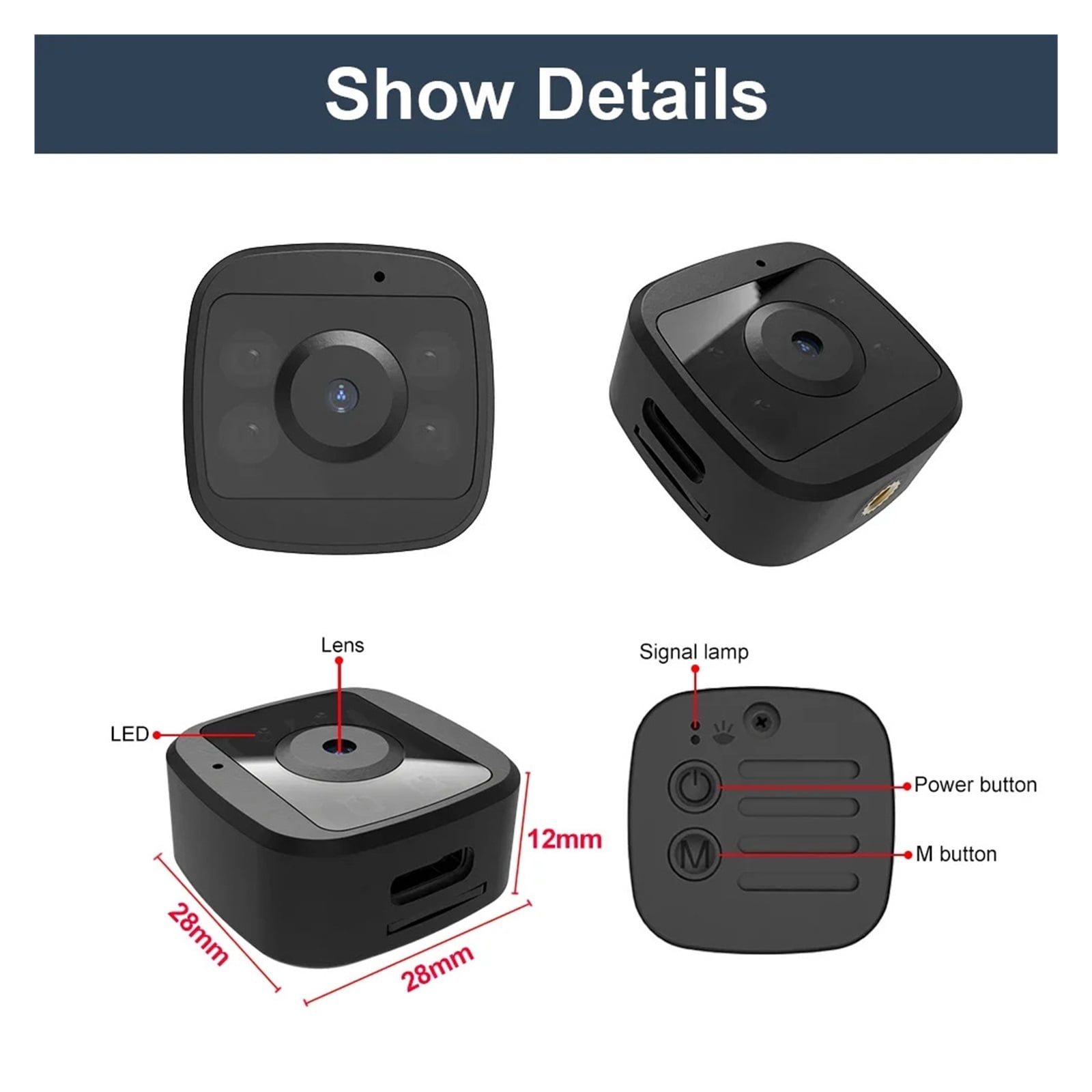 WK15 Mini Camera Wireless Baby Monitor Indoor Safety Security Surveillance HD Night Vision Camera IP Camera Recorder ,Ultra-HD Quality