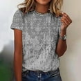 thumbnail image 2 of Dyegold Graphic Tees For Women Vintage Summer Short Sleeve Tops Summer Casual Loose Crewneck Floral Print Blouses Tshirts, 2 of 4
