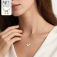 thumbnail image 2 of FindChic 14K Gold Plated Necklace for Women, Love Heart Cubic Zirconia Pendant April Birthstone Bow Necklaces Birthday Mothers Day Jewelry Gifts Her Wife Lady Adults Ideas, 2 of 9