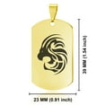 thumbnail image 2 of Stainless Steel Tribal Leo Zodiac (Lion) Dog Tag Pendant Necklace, 2 of 3