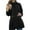 Black, variant on Duoif Rain Jacket Women, Women's Rain Jacket Plus Size Long Raincoat Lightweight Windbreaker Jackets with Pockets Jackets for Women Black L