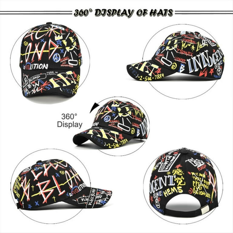 Snap Back Trucker Hat Men Men and Women Casual Regular Youth Retro Letters  Colorful High Street Cap Baseball Cap