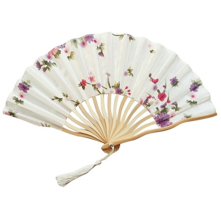 

pxiakgy chinese style hand held fan bamboo paper folding fan party wedding decor
