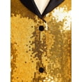 thumbnail image 6 of vastwit Kids Girls Sparkly Party Top Sequins Waistcoat Sleeveless V Neck Hip-Hop Jazz Dance Vest for Stage Performance Gold 8, 6 of 7