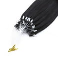 thumbnail image 6 of MY-LADY THICK Micro Loop Ring 100% Remy Human Hair Extensions Black Invisible Nano Beads Micro Link Hairpiece 50S 1G, 6 of 10