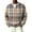 Light Brown_#18, variant on Waffle Shirts for Men Long Sleeve Sherpa Plaid Quarter Button Up Henley Casual Sweaters Fall Winter Quilted Knit Solid Color Loose Shirt,Brown 2XL