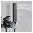 thumbnail image 5 of Matte Black Bathroom Bathtub Faucet Waterfall Faucet With Hand Shower Hot and Cold Water Mixer Taps Wall-mounted Bathtub Faucet ,Easy to Use, 5 of 7