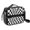 Black and White-1, variant on Rainbow Checkered Pattern Insulated Lunch Bag with Shoulder Strap and Bottle Holder,Bento School Lunch Bag Box,11x9.5x3.5 Inches