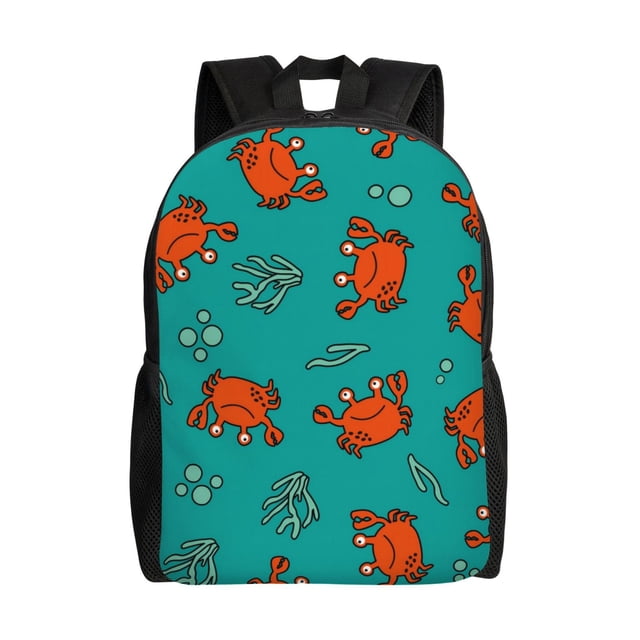 Fotbe Colorful Crab Mochila de Viaje para Laptop, Mochila Ejecutiva Delgada y Resistente 15.6"