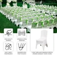thumbnail image 4 of Efavormart 3-Way Open Arch White Premium Stretch Spandex Banquet Chair Cover, Fitted Wedding Chair Cover with Foot Pockets - 160 GSM, 4 of 11