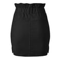 thumbnail image 4 of FashionMille Junior Miss Solid Cassic Corduroy High Waist Mini Skirt, 4 of 5