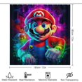 4PCS Super Mario Shower Curtain Set with NonSlip Rugs Toilet Lid Cover