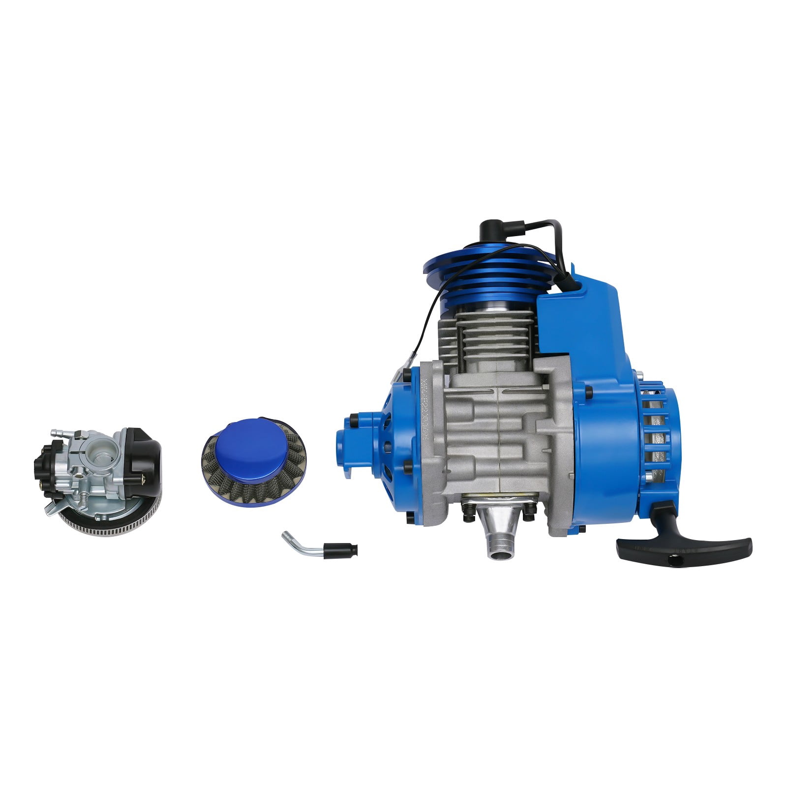 2 Stroke Blue Air Cooled High-performance Engine Motor for 49cc/50cc Pocket Bike Mini Dirt Bike Mini ATV