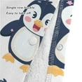 thumbnail image 4 of Happy Penguins Kid Hooded Beach Towel 27.5x27.5 inch Bath Poncho Towels Soft Absorbent Quick Dry for Boy Girl, 4 of 7