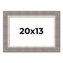 20x13 Frame Grey Real Wood Picture Frame Width 2.75 Inches | Interior Frame Depth 0.5 Inches |