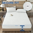thumbnail image 4 of VEGCOO Quilted Fitted Mattress Pad,Queen Size, Elastic Fitted Mattress Topper Protector and Cover Stretches up to 20 Inches Deep, Machine Washable (White), 4 of 7