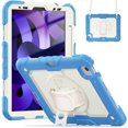 thumbnail image 2 of For iPad Air 5th/4th Generation 10.9 inch 2022/2020 Case, 360 Rotating Shockproof Cover with Stand, Screen Protector, Shoulder Strap, Cream Navy, 2 of 7