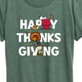 thumbnail image 3 of Peanuts - Happy Thanksgiving Icons - Women's Short Sleeve Graphic T-Shirt, 3 of 6