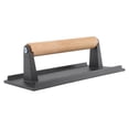 thumbnail image 3 of Steak Weight Cast Iron Bacon Press Wood Handle Pattern Bottom Grill Press for Burger Griddle Sandwich BBQ Vegetables Rectangle, 3 of 5