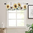 thumbnail image 7 of Vintage Yellow Sunflowers Kitchen Curtains and Valances Set, American Pastoral Style Rod Pocket Window Valance 18 Inch Window Curtain Panels for Living Room Bedroom Laundry, 27.5x36in, 3 Pieces, 7 of 7