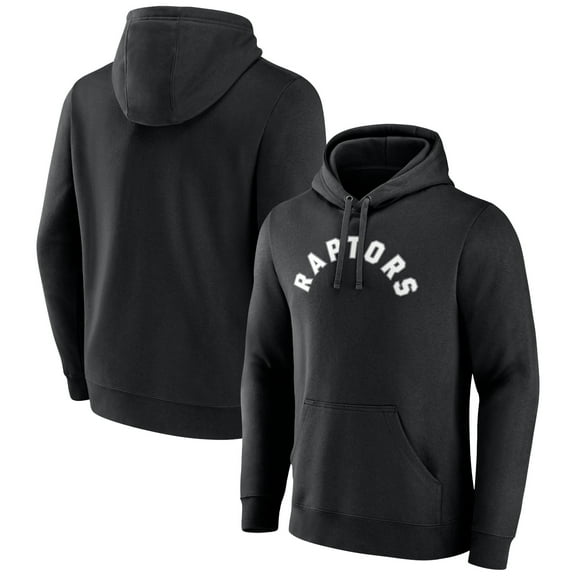 Men's Black Toronto Raptors Wordmark Team Logo Pullover Hoodie
