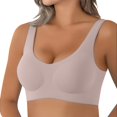 thumbnail image 7 of Jelly Bras for Women Padded Halter Top Spaghetti Strap Bra Padded Bralettes for Women Built in Bra Tank Tops for Women Halter Bra Thin Strap Bra Bras for Women Pink XL, 7 of 7