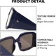 thumbnail image 5 of FeisedyVintageGafas de solGrandeGrandeLujoCuadradasGafas de solGruesasMontura para hombreMujerB2672, 5 of 5