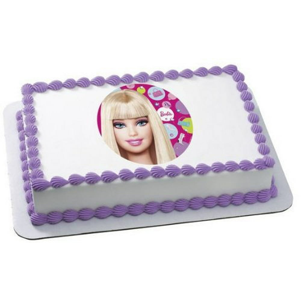 Barbie Edible Frosting Image Cake Topper 1/4 sheet* - Walmart.com - Walmart.com