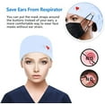 thumbnail image 3 of Clearance! Audhol Nurse Caps for Women Scrub Cap with Buttons Bouffant Print Hat with Sweatband for Womens and Mens Surgical Caps for Women Light Blue One Size, 3 of 4