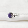 thumbnail image 3 of Natural Charoite Ring, Purple Charoite Gemstone Ring, Tiny Bohemian Ring, 925 Sterling Silver, Designer Womens Ring, Christmas Thanksgiving, Handmade Statement Jewelry, Natural Charoite, 3 of 8